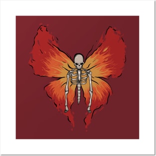 Skeleton Butterfly Posters and Art